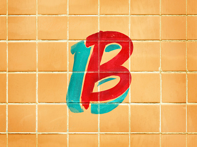 B diseño icono letter lettering lettering art type wall