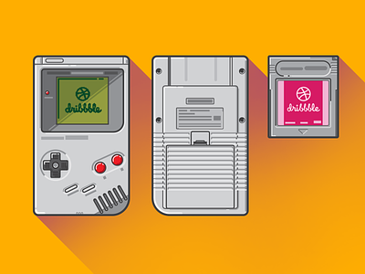 Let's play some Dribbble 80s colorful gameboy gaming icon illustration neon colors nintendo retro simplistic vector