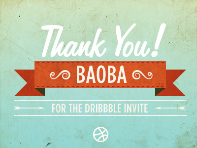 Thank you Baoba for the invite fonts graphic design thank you type typography