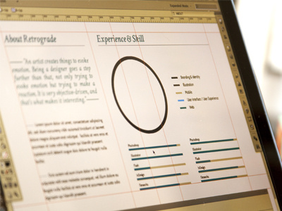 Retrograde New Design fireworks graphic design macbook pro portfolio simple simplicity typography ui web web design website wireframe