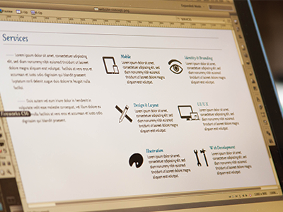 Portfolio Services Icons classic drawing fireworks icon design icons illustration interface simple typography ui uiux web web design website wireframe