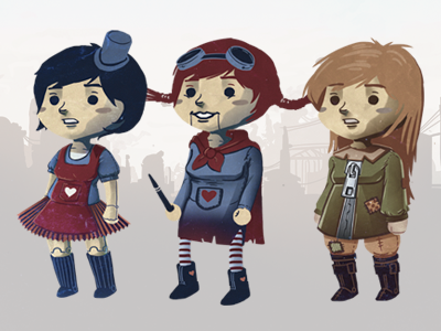 Character Concepts characters concept art concepts digital dolls drawing games painting photoshop post apocalyptic retro steam punk textures vintage