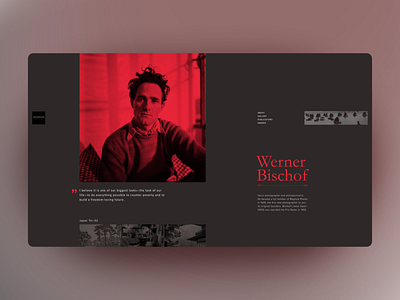 Werner Bischof — Magnum Photos design minimal photographer portfolio story typography ui web website
