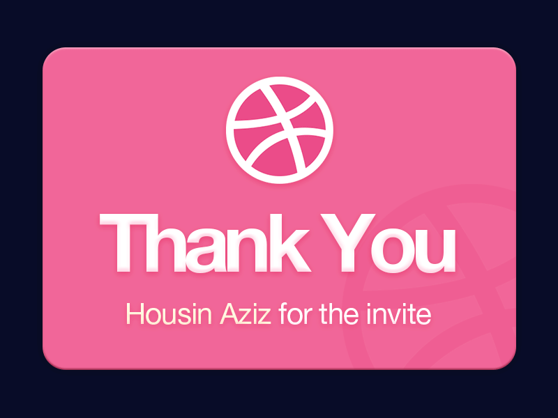 Thank You for the Invite! dribbble invite thank