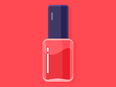 Nail color bottle enamel glass polish red