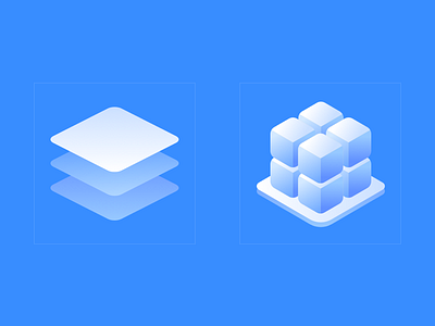 Product icons blue box product task