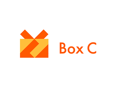 Box logo C blue gift logo orange square web