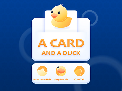 Duckpic blue card duck game white yellow