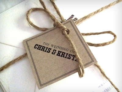 Wedding invite tag