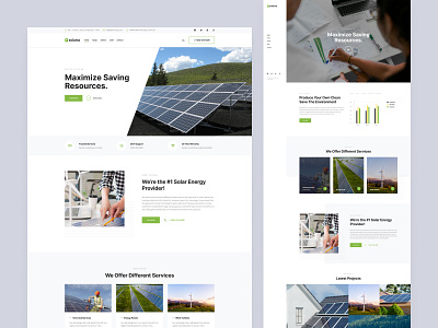 Solarta - Solar and Renewable Energy creative design clean energy green modern renewable solar ui