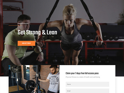 ElementorKit | Fitness Landing creative design elementor landing modern onepage startup template wordpress