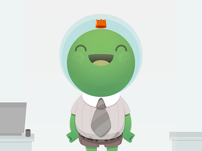 Happy crown green grey office short pants tie
