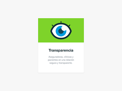 Transparency card clear eye green icon see