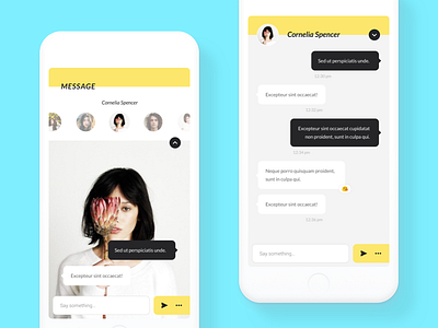 💬 Chat App pt1 app chat feed gif interaction ios location message profile social ui user interface