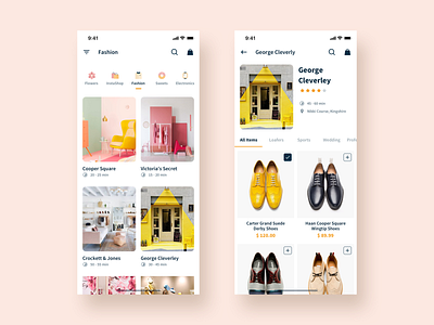 E-Commerce || iOS App app cart clothing e commerce ecommerce fashion home app ios online profile shoes shop shopping social storefront