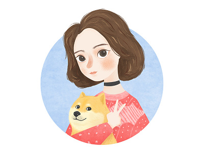 Girl and Dog……e doge girl