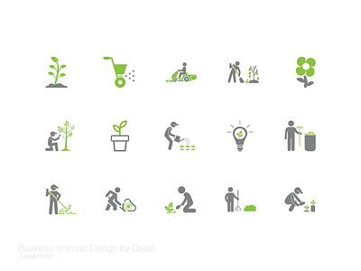 Business icon set design