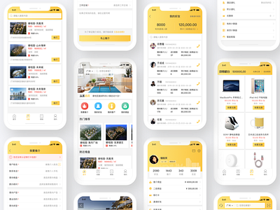 BGYUI-Yellow UI KIT Cover app design ui