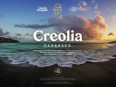 Creolia - Typeface #00 bold caribbean creolia design display elegant font rounded serif tropical type typeface typography vintage