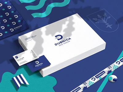 Town of Dubnica nad Váhom – Visual Identity blue branding city identity logo modern oak slovakia town visual white