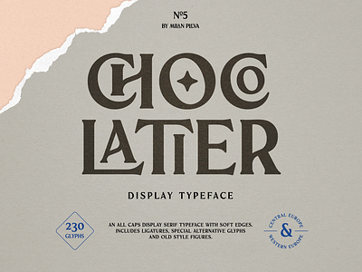 Chocolatier Typeface bold cacao chocolate classy design display elegant font lettering modern rounded serif soft typeface typography