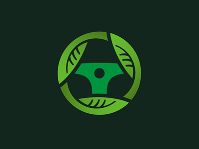 EcoDriving auto driving eco green logo nature wheel