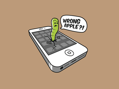 Wrong apple?! apple design fun funny t shirt