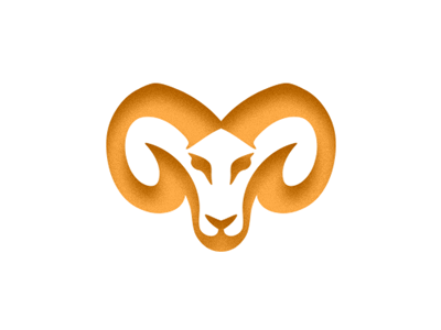 Ram animal golden logo ram