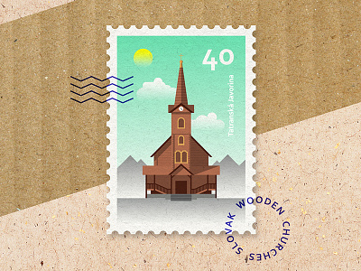 Slovak Wooden Churches #1 church post postal slovakia stamp wooden