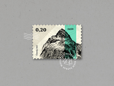 Mountain Peaks of High Tatras_Stamp Collection collection high illustration mountains pack post postal set slovakia stamp stamps tatras