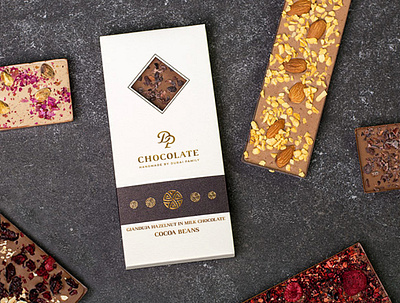 chocolate company rebranding branding chocolate handmade initials logo luxury monogram packaging slovak visual identity