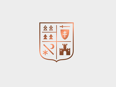 Slovak regions logo concept coat of arms concept emblem heraldic logo marks pack region set slovak