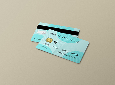 Plastic Credit / Gift / Membership Card Mockup card credit gift membership minimal mockup photorealistic plastic psd realistic