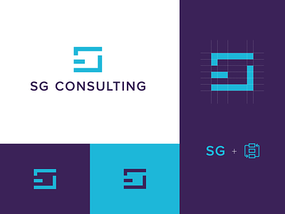SG Consulting brand design branding digital direction flat icon identity it logo logo design minimalism processing symbol typography vector
