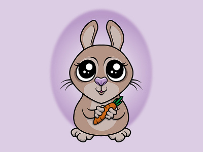 Bunny bunny carrot cute illustration rabbit vector