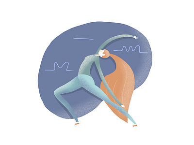 yoga illustration design flat illustration illustrator minimal redhead ui vector web