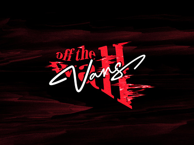 Vans - Off the Wall abstract brush glitch off the wall red skate vans