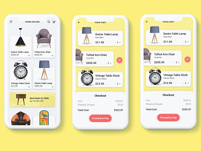 Home Decore App User Interface Design