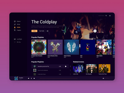 Music Player Web design