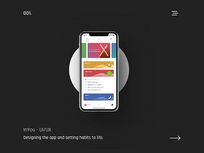 InYou App @ Dashboard app health inyou mobile ux