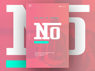 The Art Of Saying No design trend 2017 editorial design graphics india posters typography uiux