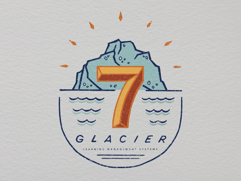 Glacier 7 logo vector lettering hand design logo