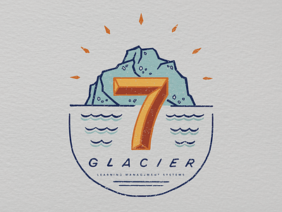 Glacier 7 logo design hand lettering logo vector