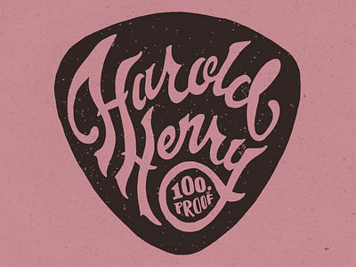 Harold Henry logo design hand lettering logo vector