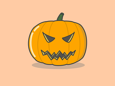 “pumpkin” flat design illustration vector