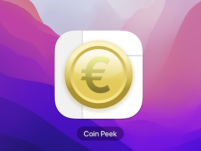Coin Peek macOS app icon app icon mac