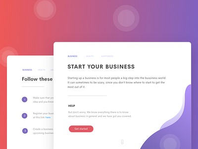 Start your business - Landing page