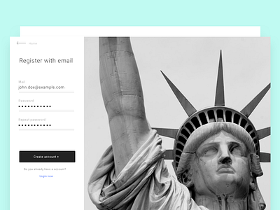 Register Page - Freedom account design register web webdesign website