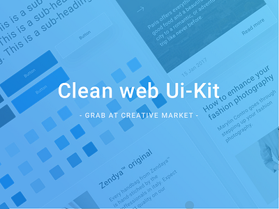 Clean Web Ui Kit design freebie kit ui ux web web design
