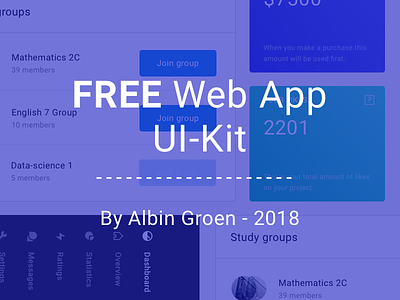 FREE Web App UI-Kit app design free freebie kit ui ui-kit web webdesign